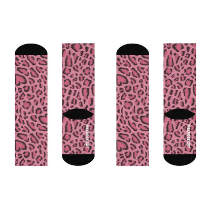 Melrose Cat - Nosey Pink Crew Socks